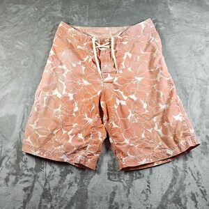 Vintage Stussy Board Short Men 32 Floral Cargo Swim Trunks Hawaiian Surf USA Y2K